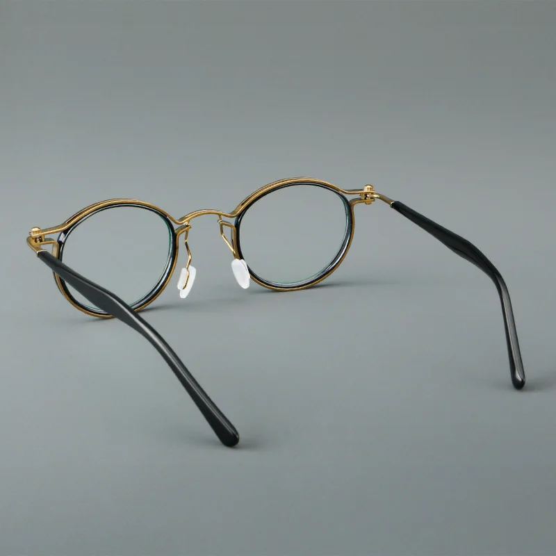 54227 Retro Steam Punk Metal Glasses Frames Men Optical Prescription Eyewear Anti Blue Light Computer Eyeglasses