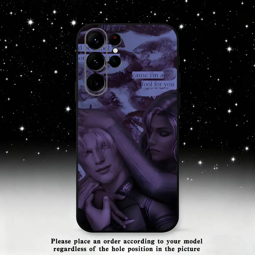 Funda de teléfono Game Romance Clubs para Samsung S25,S24 Ultra,S20,S30 plus,S22 plus,S23,S30 Ultra 5G, carcasa negra de silicona