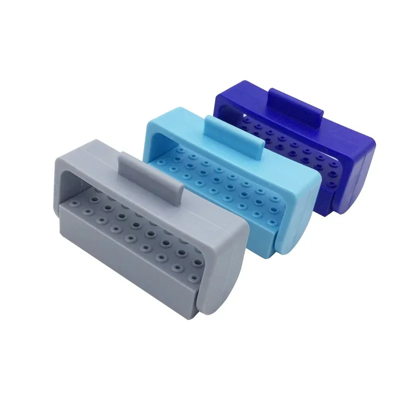 

26 Holes Dental Bur Holder Dental Burs Box Autoclave Sterilizer Case Dentistry Instrument for Dental Lab