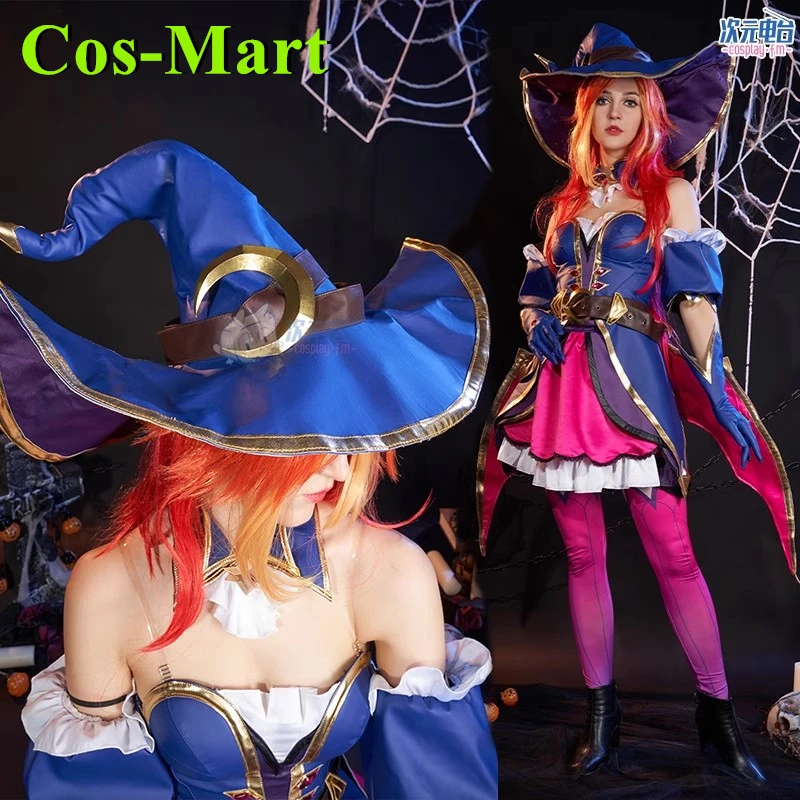 Cos-Mart Game LOL Miss Fortune/The Bounty Hunter Cosplay Costume Huntsman Witch Combat Uniform Activity Party Role Play Clothing