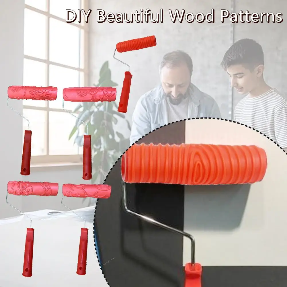 

1PC Graining Painting Tool Wood Texture Paint Roller Wood Pattern Tools For Wall Room Art Wood Grain Tool S4Y5