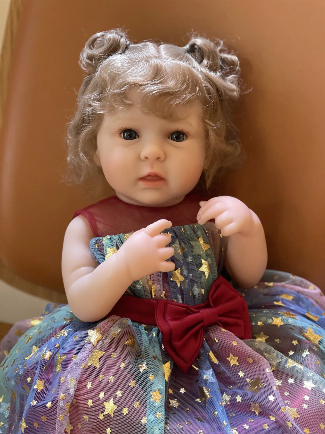 45CM Mädchen Ward Reborn Baby Puppe Gemalt Ganzkörper Vinyl Neugeborenen Baby Puppe Mit Verwurzelten Haar Spielzeug Für kinder Weihnachten Geschenk Munostias