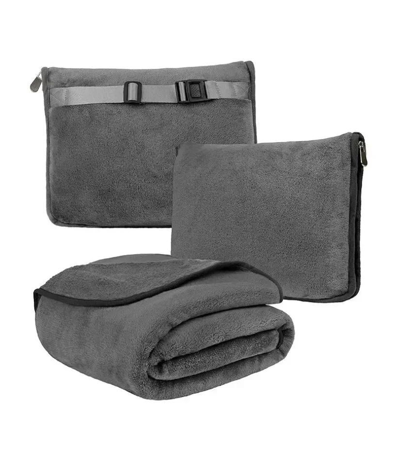 Coral Fleece Airplane Blankets Soft Warm Fluffy Multi Functional Portable Cuddle Cution Pillow 2 in 1 Travel Blankets stray kids