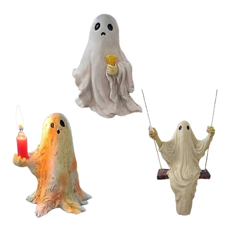 

Halloween Resin Specter Sculpture for Home Decoration Ornament for Porch Garden F1CC