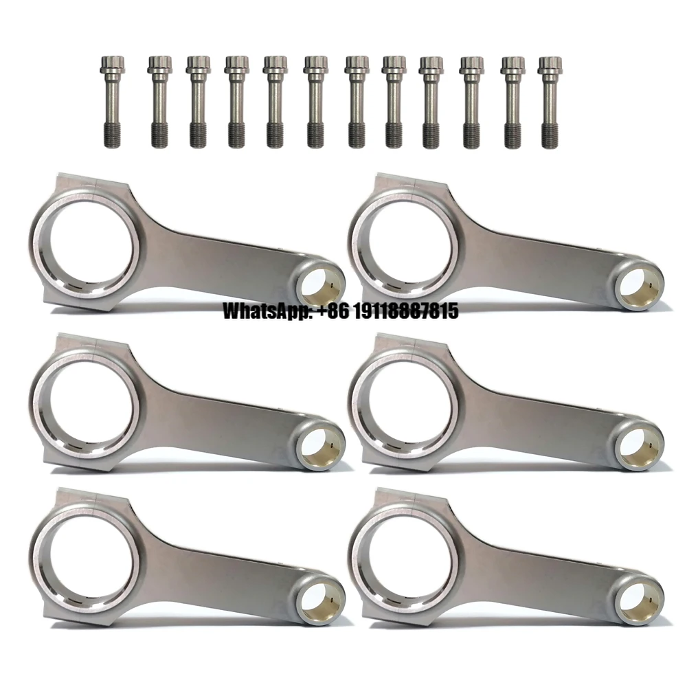 

Forged 4340 H-Beam Connecting Rod Set of 6 with Bolts New for 1JZ-GTE/1JZ-/1JZ -HIMYCAR Brand 12-Month Warranty