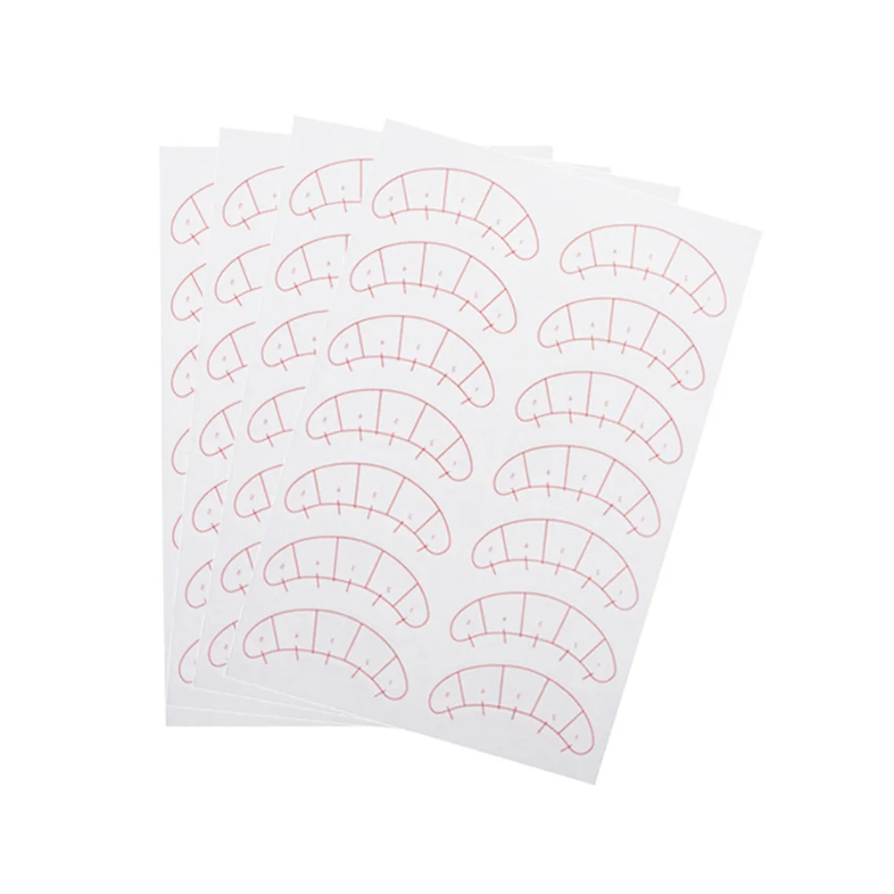 10 Sheets Beauty Eyelash Sticker 5-point Positioning Paper Patches Eyelashes Under Eye Pads Eyelash Extension Eyelash Practice