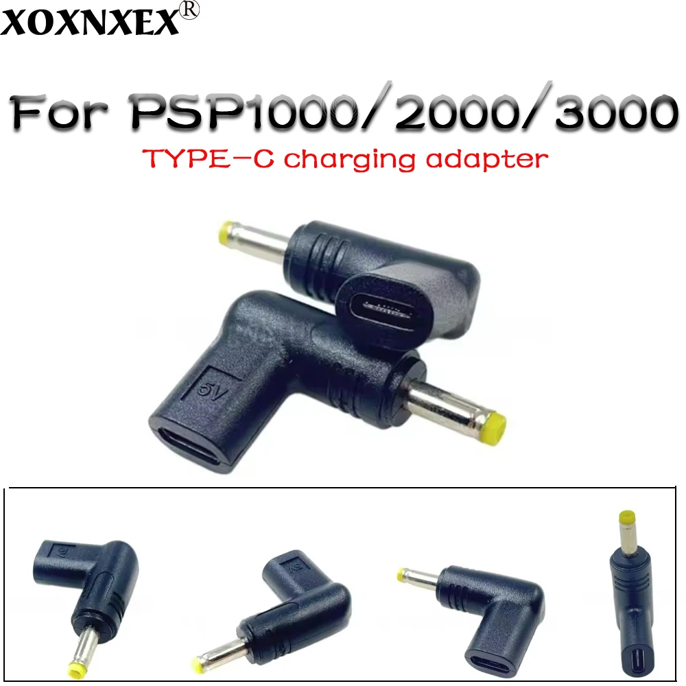 1-5 uds para PSP1000/2000/3000 juego DC Jack enchufe a USB C adaptador de carga USB C cargador adaptador convertidor tipo C a