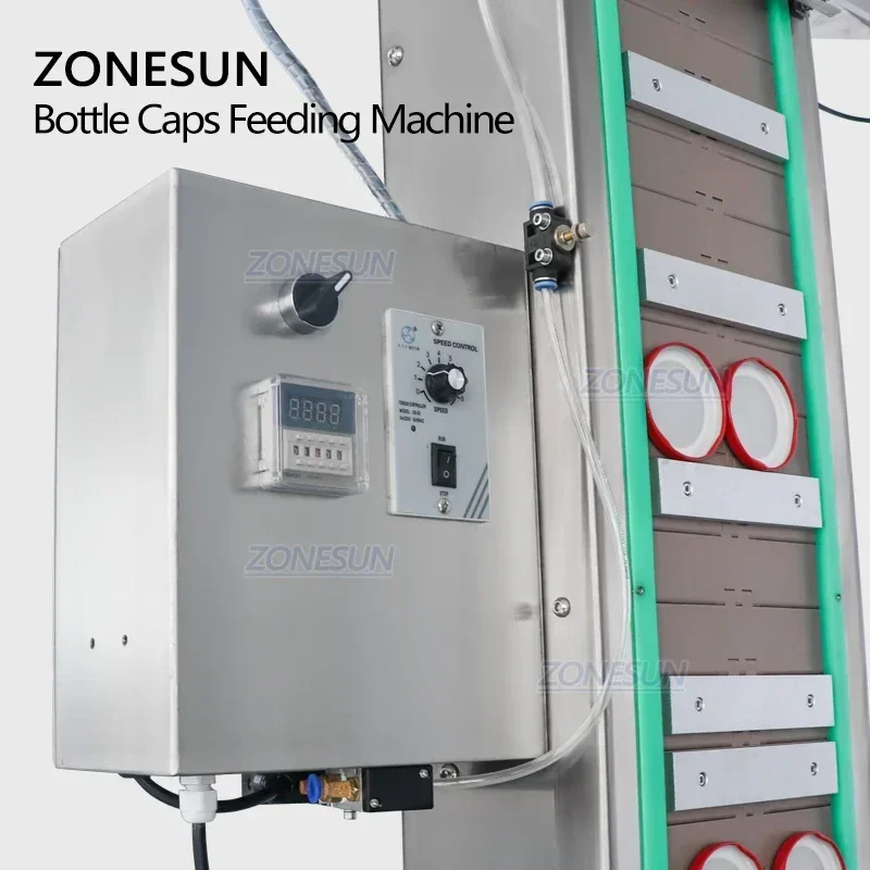 ZONESUN ZS-SLJ1 Automatic Arrange Machine Customize Capping Machine With Feeding Elevator For Plastic PET Bottle Bulk Cap