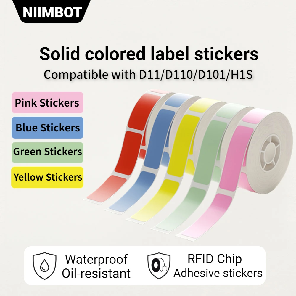 3Rolls Of Niimbot D11 / D110/D101/H1 Printer Price Tag Sticker Supermarket Commodity Label Marking Thermal Sticker Roll