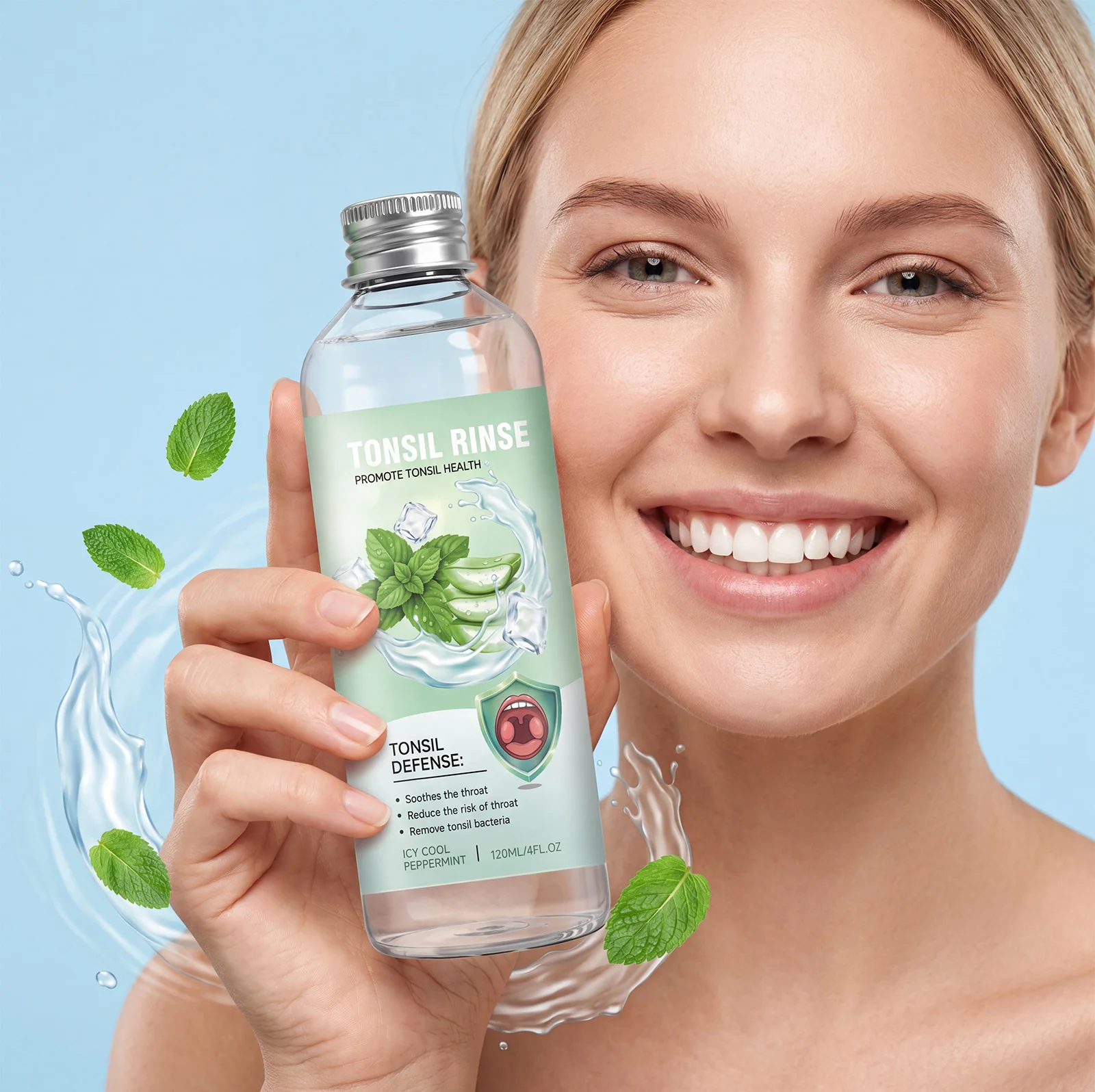 Refreshing & Soothing Mouthwash - Crisp, Invigorating Minty Cool, Ultra-Gentle & Compact for Enduring, All-Day Freshness