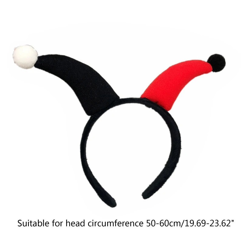 652f festival circo longo demônio chifre bandana cabelo mal argola cosplay traje palhaço mágico acessório para menina