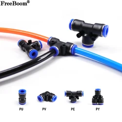 1~30pcs Pneumatic Fittings PY/PU/PV/PE Series OD4mm 6mm 8mm 10mm 12mm 14mm 16mm Air Pipe Hose Quick Push in Hose Jions