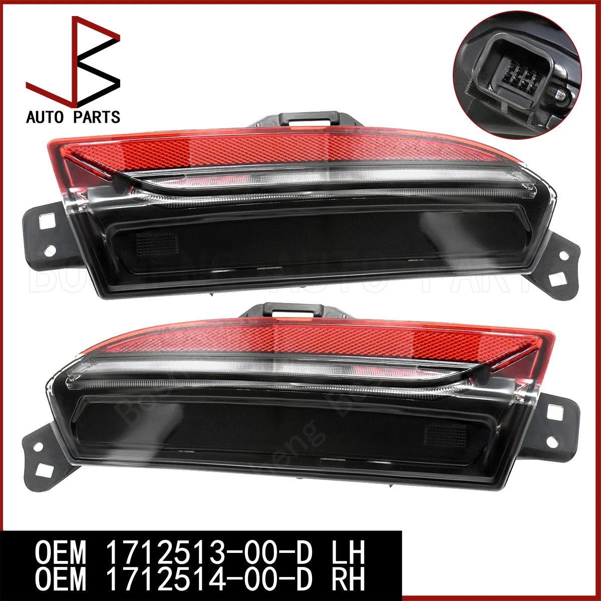 Rear Fascia Lamp Left & Right OEM 1712513-00-D 1712514-00-D 1712513 1712514 171251300D 171251400D for Tesla Model 3 Highland