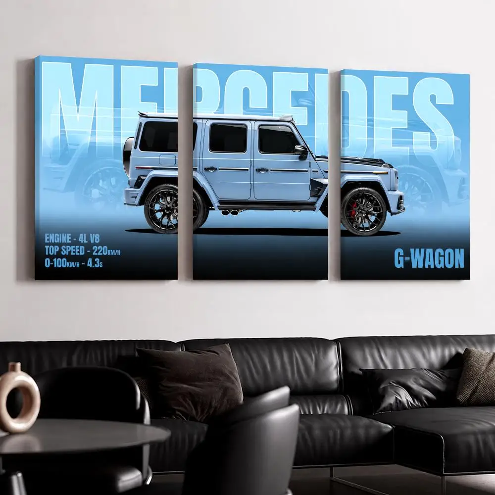 Stylish SUV Design Framed Wall Painting Ready to Hang Canvas Wall Art Poster for Bedroom Living Room Home Decor Gift
