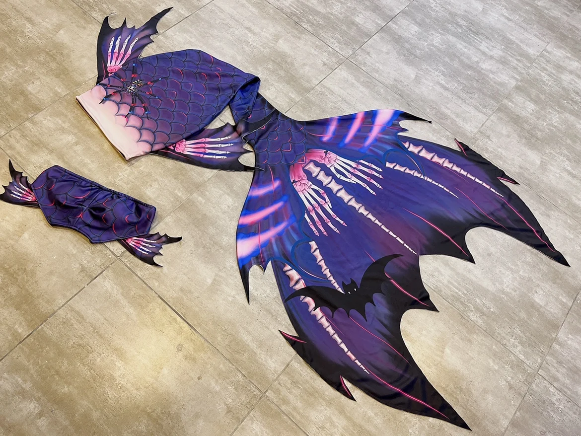 RM Original Men And Women Mermaid Fish Tail Free Diving Halloween Magic Fish Spoof Oceanarium Shooting