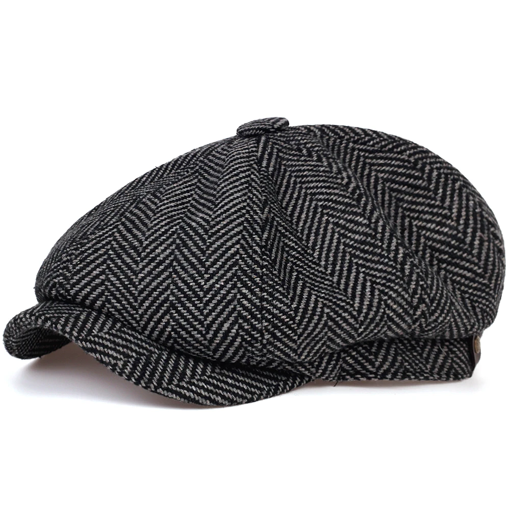 Fashion Cotton Newsboy Caps Mens Herringbone Flat Caps Women Men British Painters Hats Soft Spring Autumn Caps Hats casquette