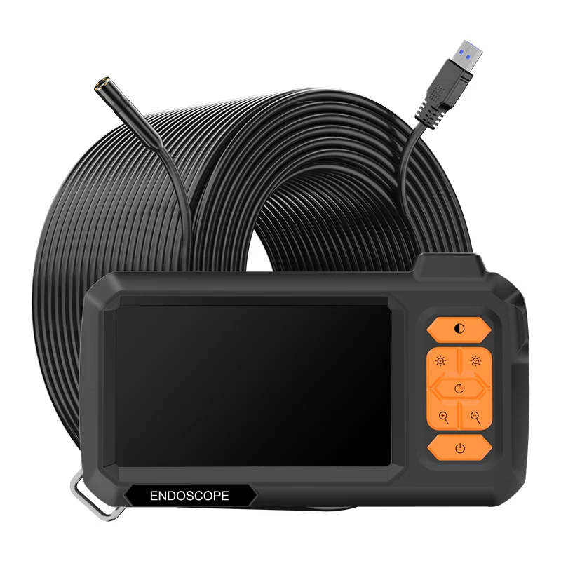 4.3 ''IPS スクリーン工業用内視鏡 8 ミリメートルカメラ 1080P 2-100 メートル剛性ケーブル分割 USB デザインボアスコープ検査機械パイプ