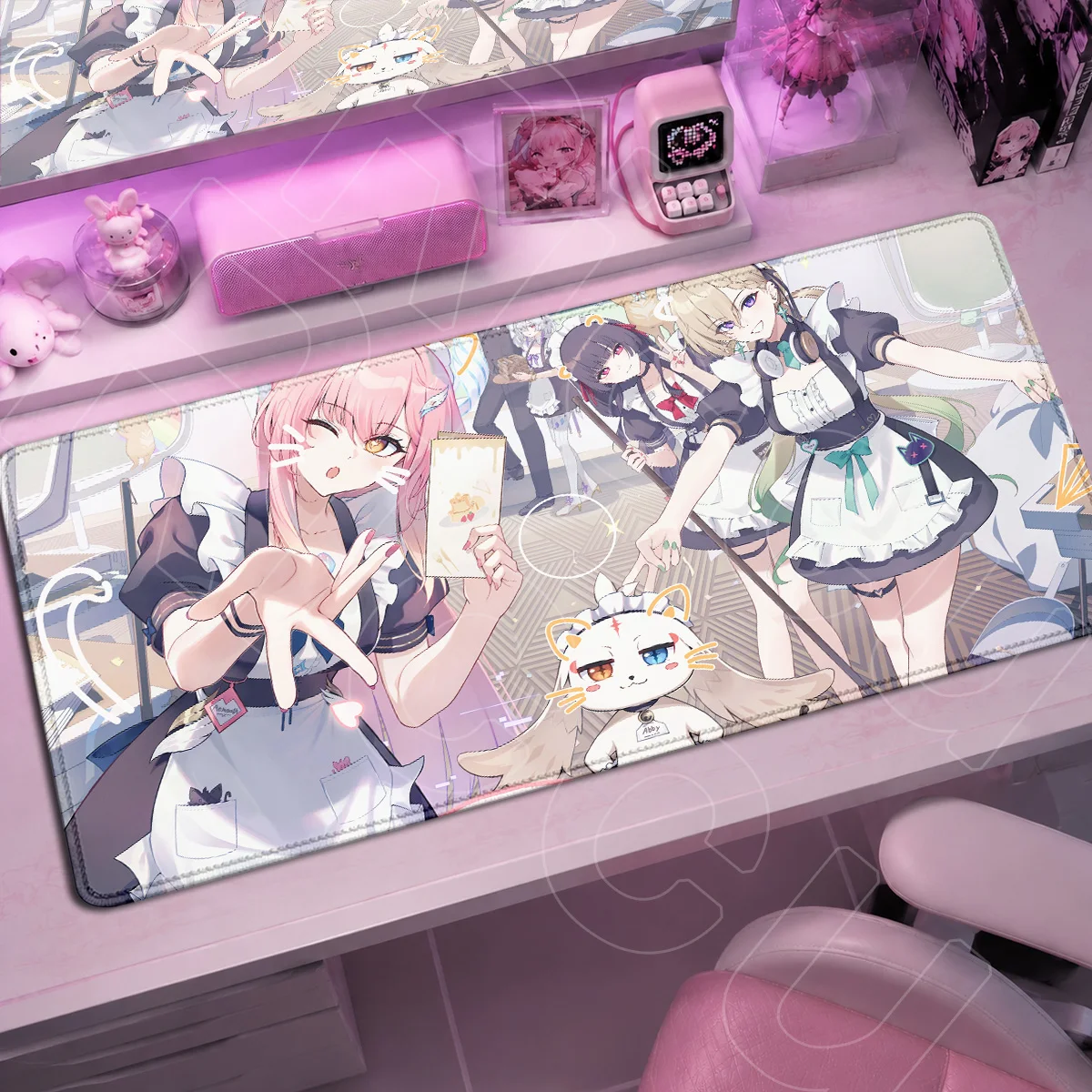 Office Daily Gaming Mousepad Hot Game Wuthering Waves Aemeath Pink Mouse Pad Large HD Printing Desktop Mat PC Rubber Accessories