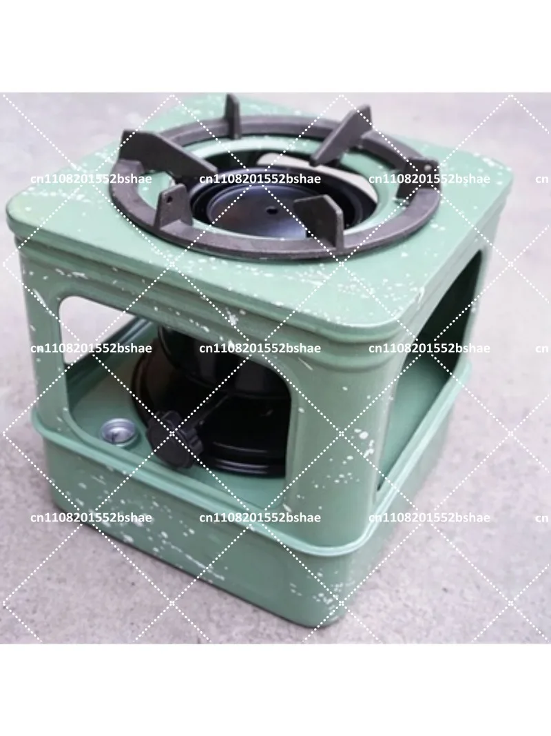 Outdoor Portable Camping Stove with Adjustable Firepower, 10 Cotton Cores, Emergency Heater & Light for Cooking