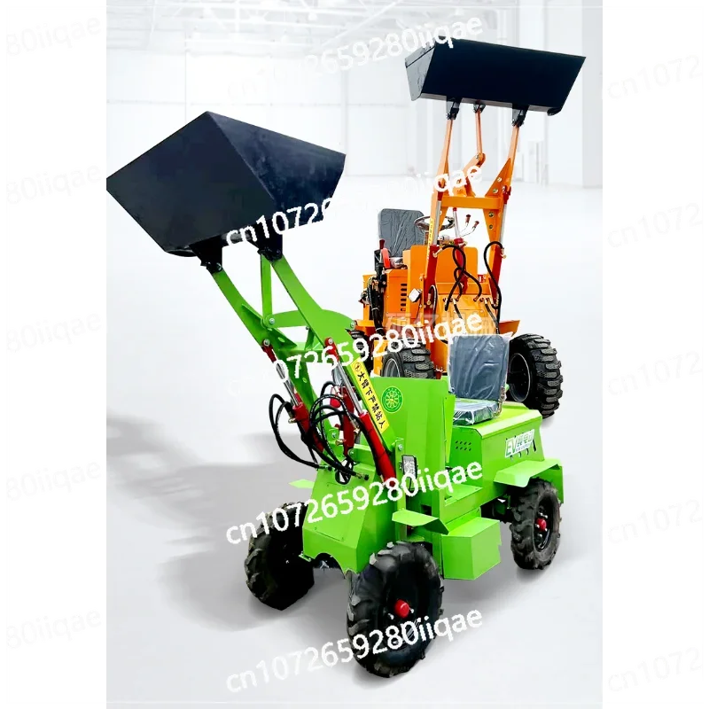 Electric small shovel loader, household breeding plant dedicated manure cleaning bulldozer, grass and grass grabbing machine