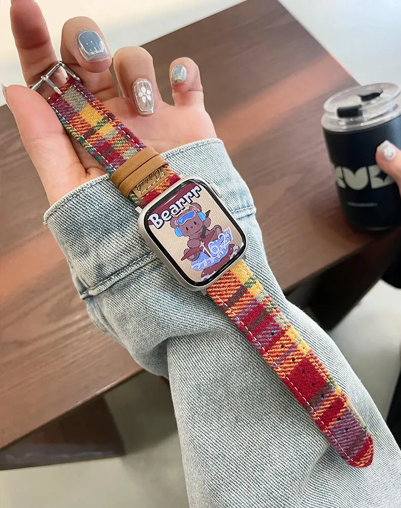 Rainbow strap suitable for women's Apple Watch strap series Ultra 10/9/8/7/6/5/4/3/2/1 SE 38mm 40mm 41mm 42mm 44mm 45mm 46mm 49m