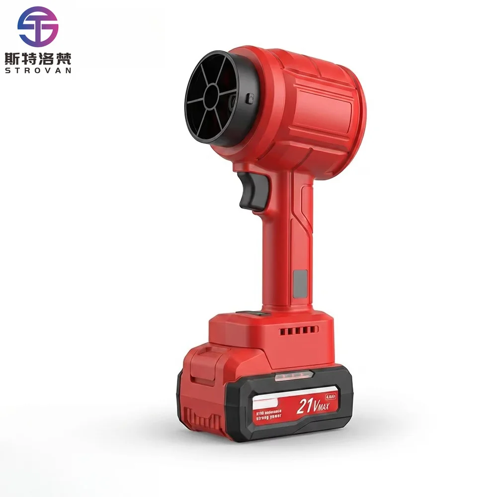 Industrial Grade Cordless Leaf Blower 18V Lithium Battery Powered Brushless Motor 4.0Ah 42m/s Portable Handheld