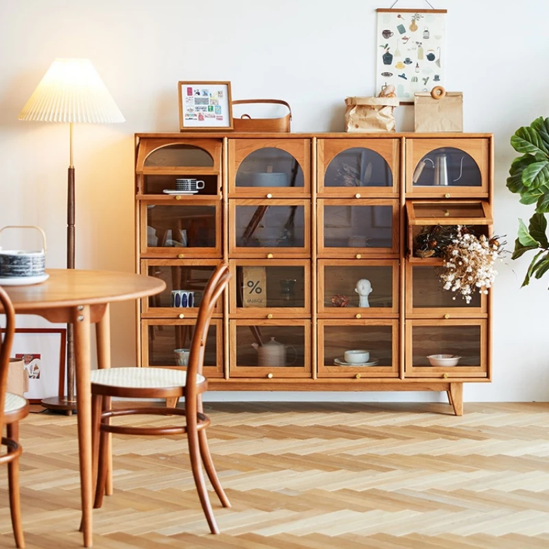 

Display Cabinet Japanese Style Locker Multi-Grid Sideboard Cabinet Chest of Drawers Storage Entrance Cabinet