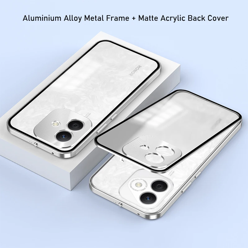 Aluminium Alloy Metal Magnetic Case For Huawei Honor X60i 5G Matte Acrylic Back Cover For Honor X60i X 60i LYN-AN00 Coque Fundas