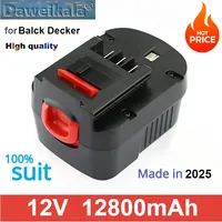 New 12V 6800mah Rechargeable Tool Battery for Black & Decker A12 A12ex Fsb12 Fs120b A1712 Hp12k HP12 Lithium Ion Replacement Dri