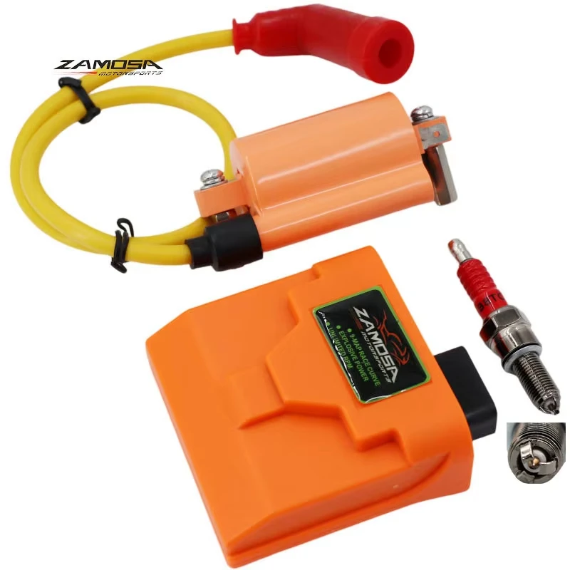 Bobina de encendido CDI de alto rendimiento, bujía y tope de bujía de carreras B8TC para motocicleta Suzuki GN125H GN125 EN125-2A