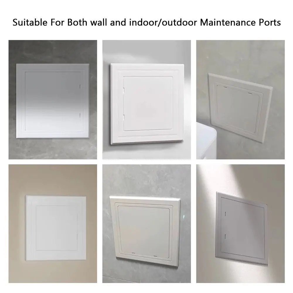 Self-adhesive Access Panel Door Plastic Removable Opening Flap Cover Plate White Hinged Access Hatch Doors Wall Ceiling
