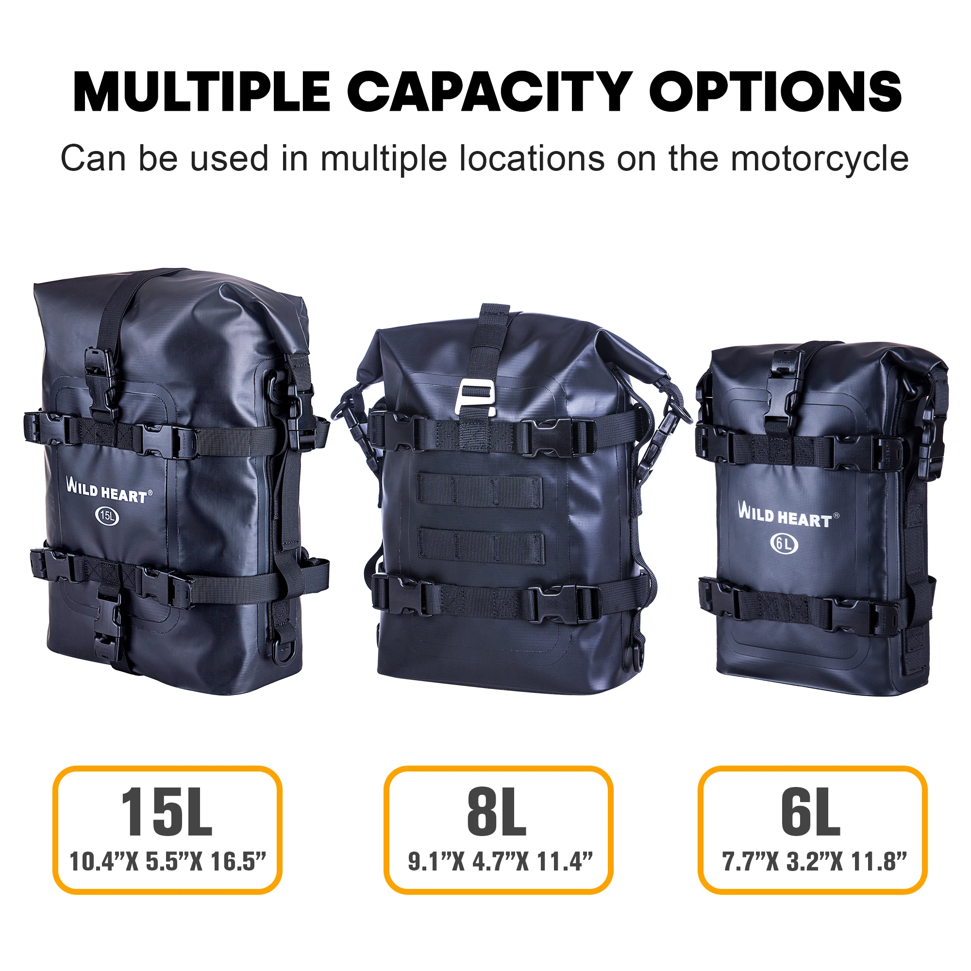 Motorcycle Guard Bar Bag, Waterproof Tail Bag for Electric Scooter, Motorbike Saddle Storage Tool Bag for Travel & Riding