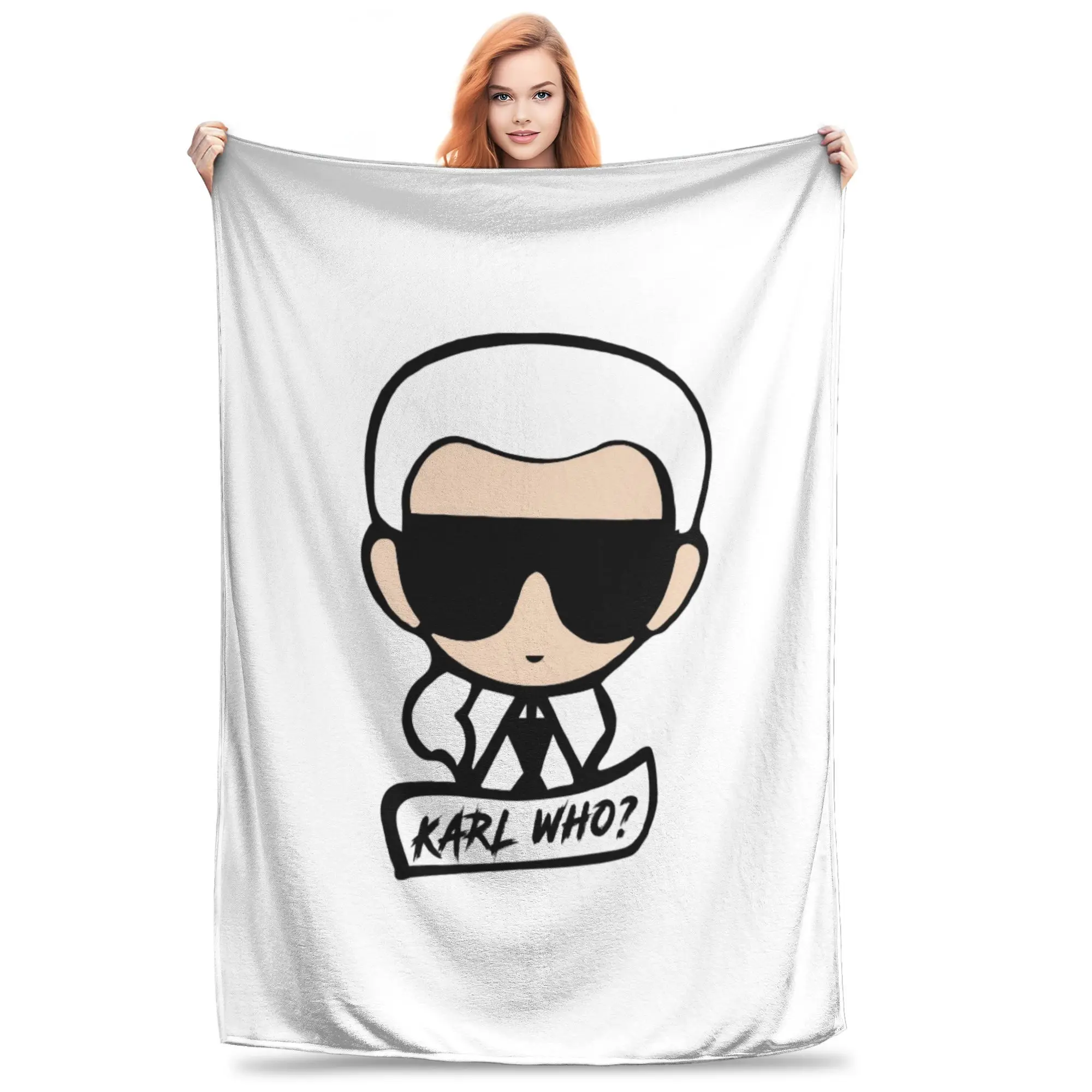 Manta de franela Karl Who, mantas cálidas de felpa, ropa de cama suave para cama, sala de estar, hogar, Picnic, sofá