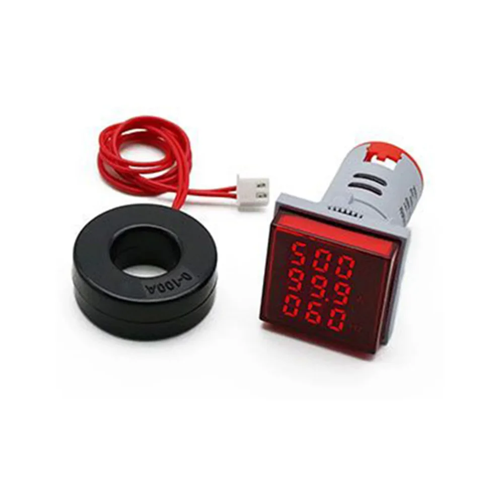 3-in-1 AC Digital Volt-Ammeter-Frequency Meter 60-500V 0-100A 20-75Hz Designed For Industrial Automation And Power Monitoring