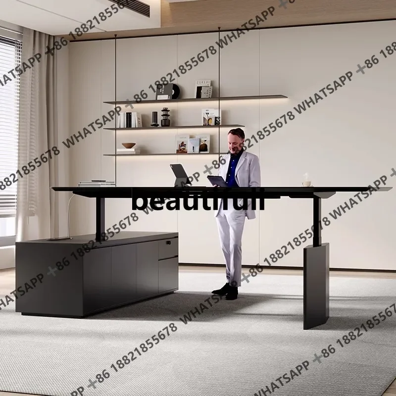 

R Intelligent lifting boss office manager desk supervisor simple modern president manager desk