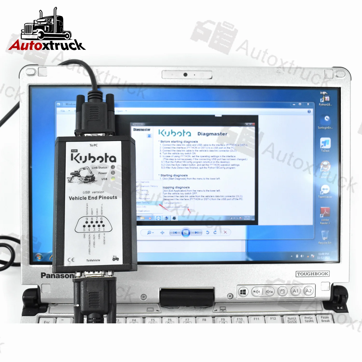 CFC2 Laptop For KUBOTA Diagmaster Takeuchi Diagmaster Agricultural Machinery Tractor Truck Kubota DIAGNOSTIC KIT