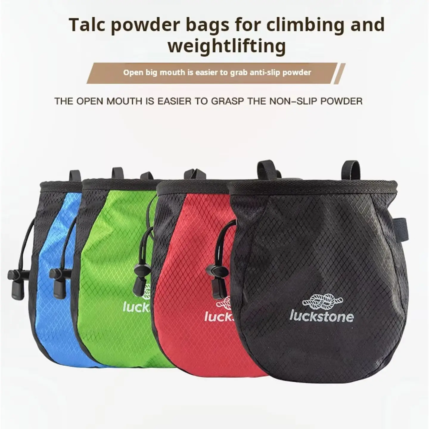 4Pcs/Lot Waterproof Climbing Chalk Bags - Waist-Hang Dry Hands Pouch, Dirt-Proof & Wear-Resistant for Weightlifting Gymnastics