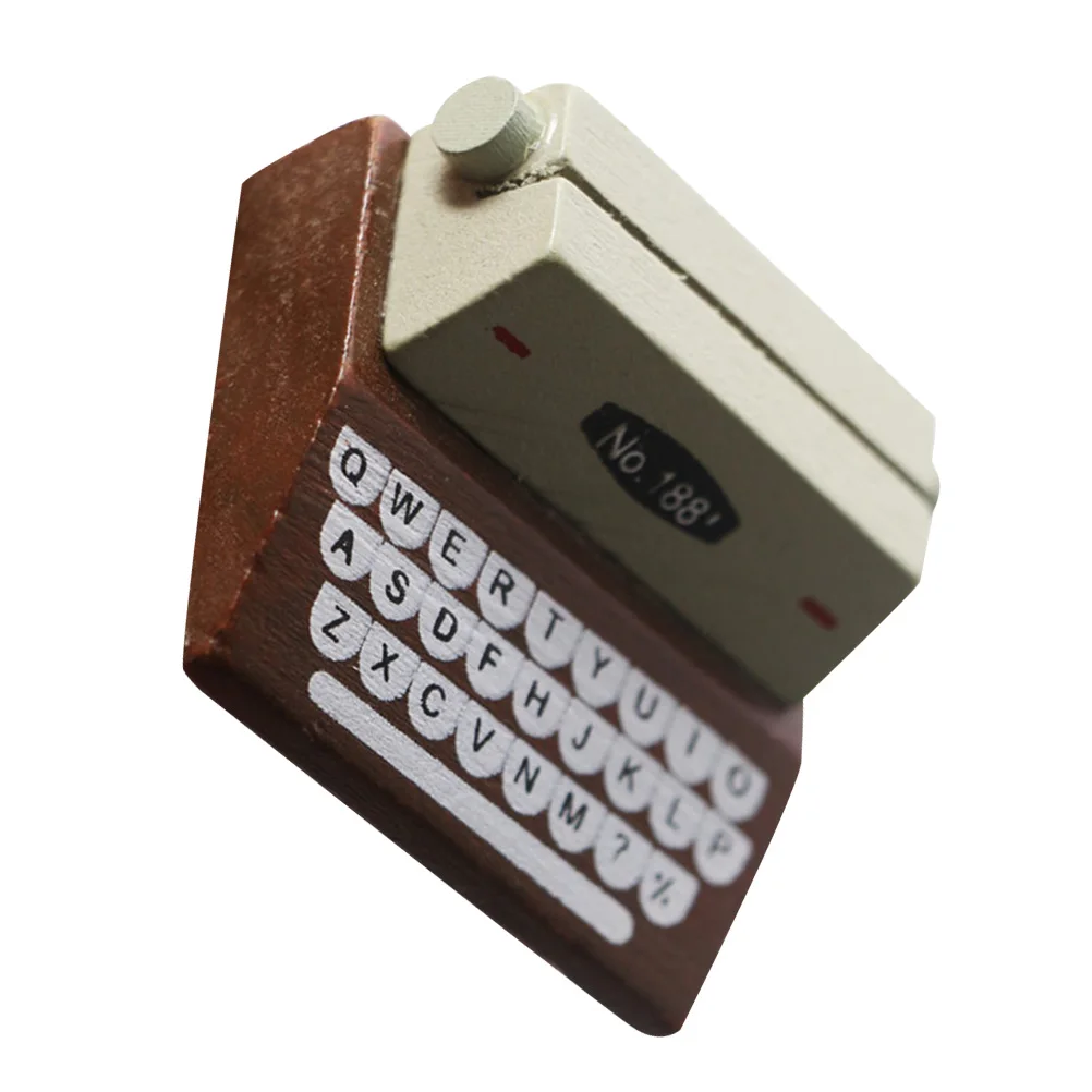 

Retro Decor Mini Typewriter Ornaments Typewritter Decorate Toy for Kids Miniature Wooden Tiny Coffee