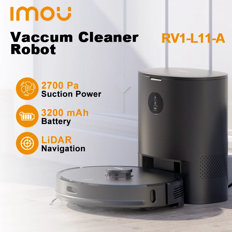 IMOU Robot Vaccum Cleaner RV-L11-A LiDAR Rotating Mop Cleaner Self-empty Sweeper Automatic Self-cleaning Robotic Intelligent