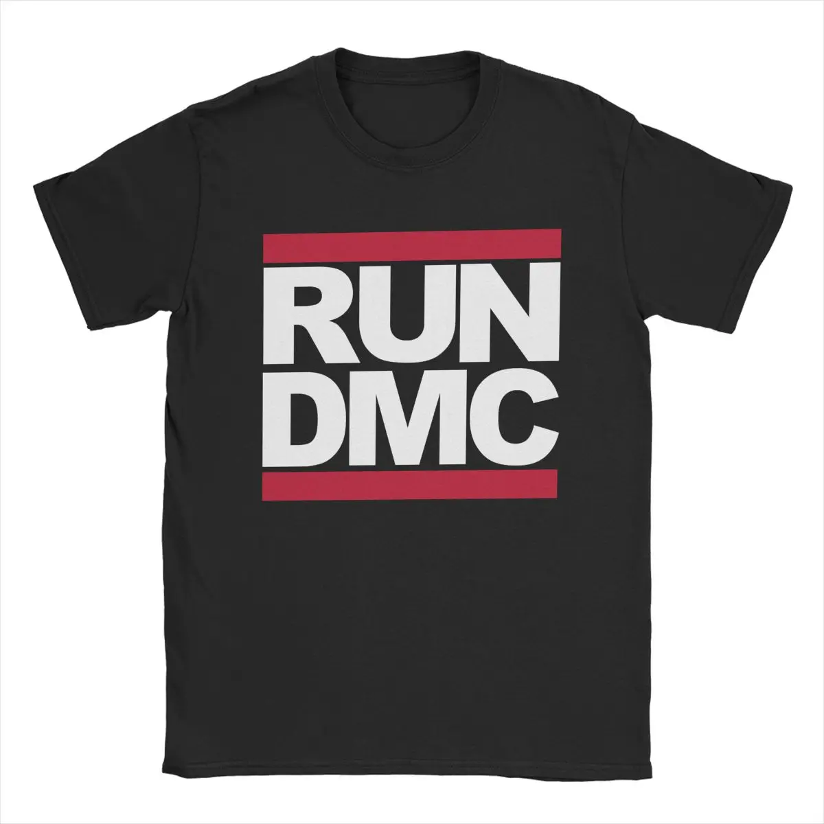 

Run DMC Logo T-Shirts for Men Awesome Cotton Tee Shirt Round Neck Short Sleeve T Shirt Birthday Present Tops