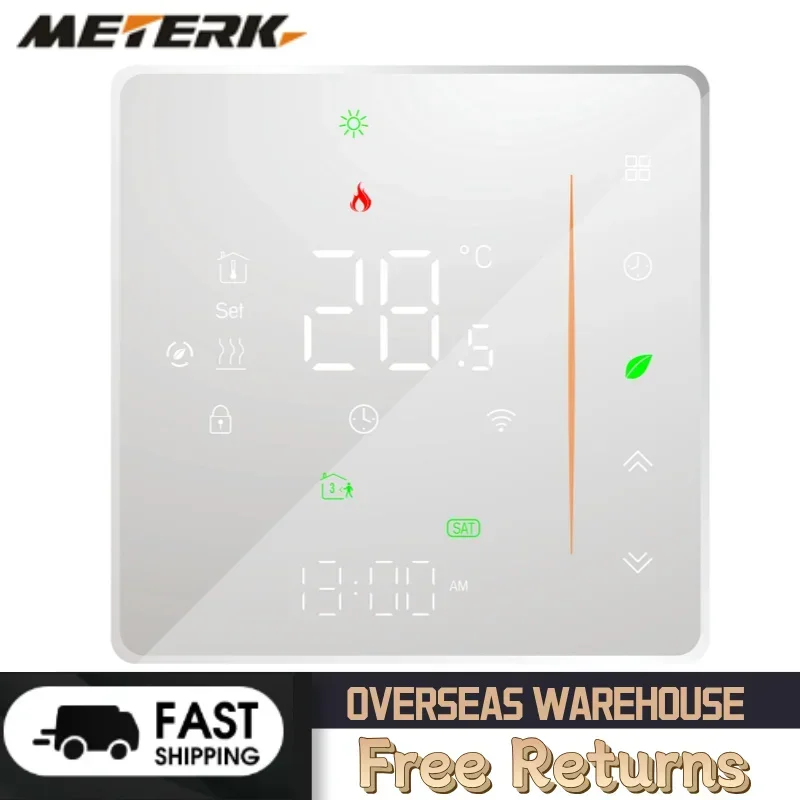 WiFi Smart Thermostat Temperature Controller LCD Display Touch Screen Week Programmable App Control Water / Electric Heating