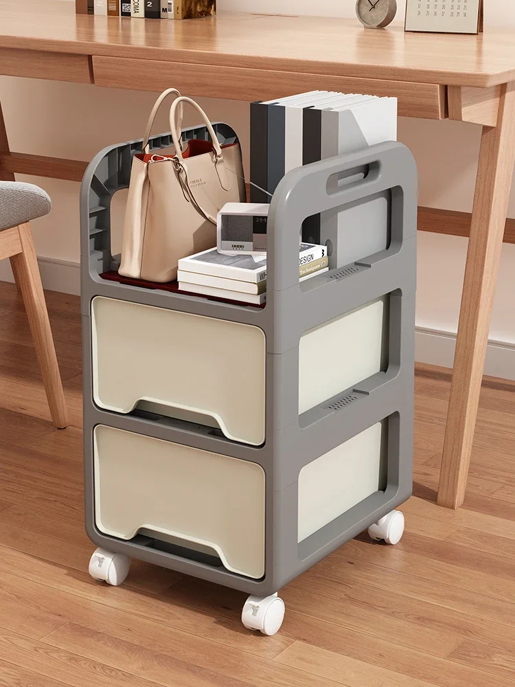 Office file storage rack, drawer type mobile small cart workstation, artifact table, backpack, snack storage cabinet