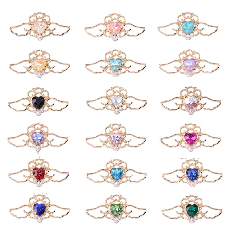 10PCS Baroque pendant fashion trend hollow love wings alloy accessories wholesale personalized collarbone chain earrings accesso