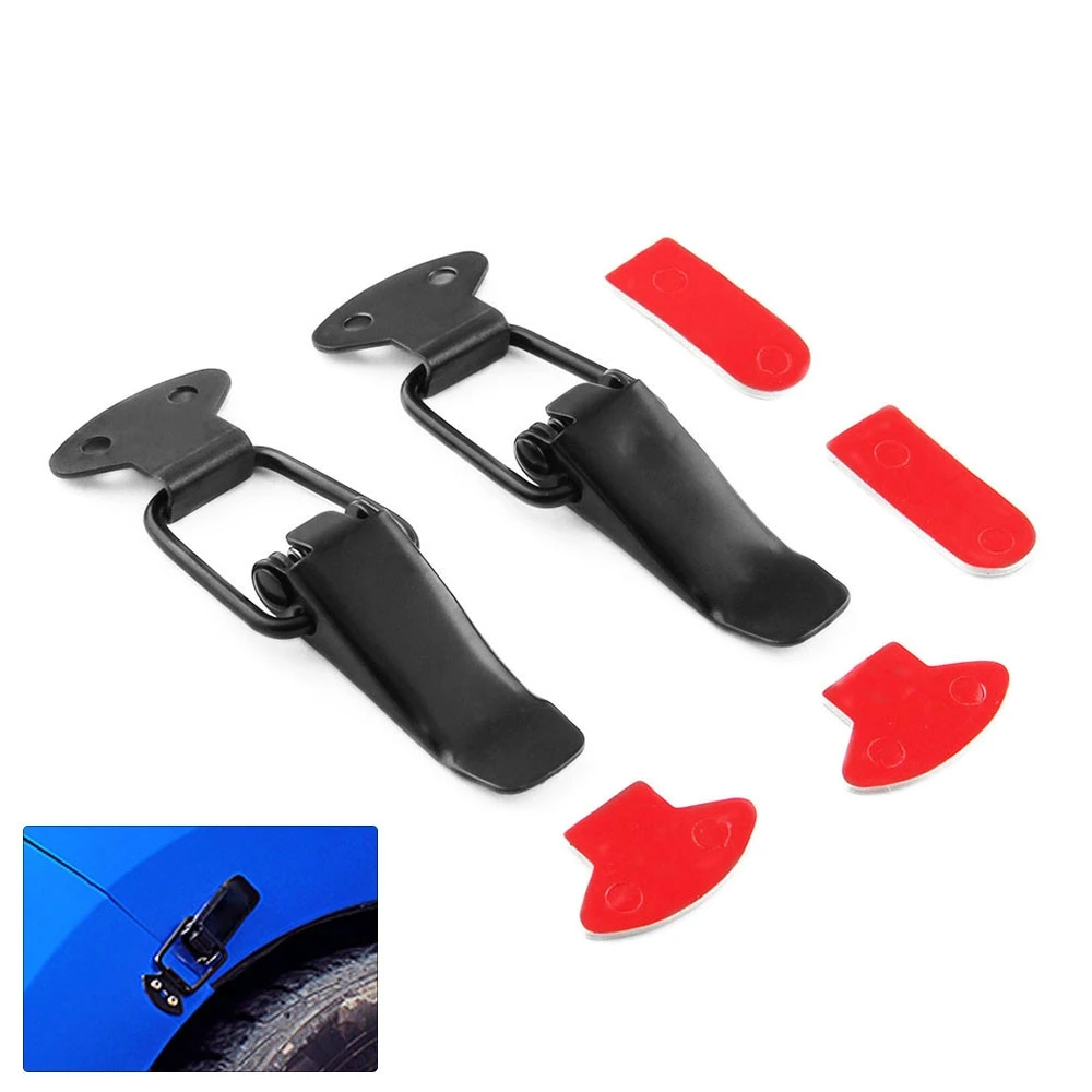 

1Pair / Pack Bumper Security Hook Lock Clip Kit Universal Clip Hasp for Racing Car Truck Hood Quick Release Fasteners