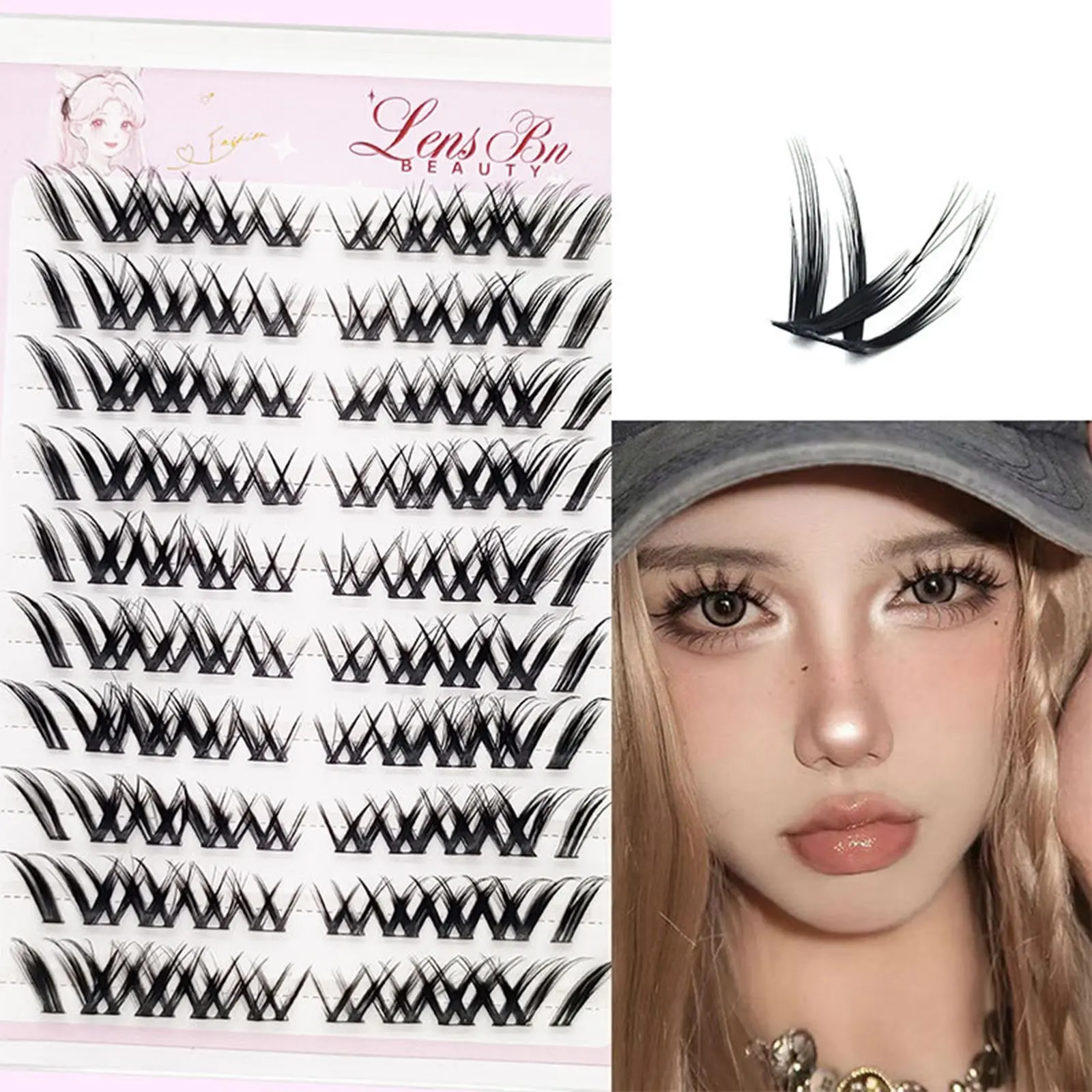 Fluffy Foxes Style Eyelash Extensions Mixed Race Feeling Curling Lashes DIY Segmented Natural False Eyelash Manga Lash Clusters