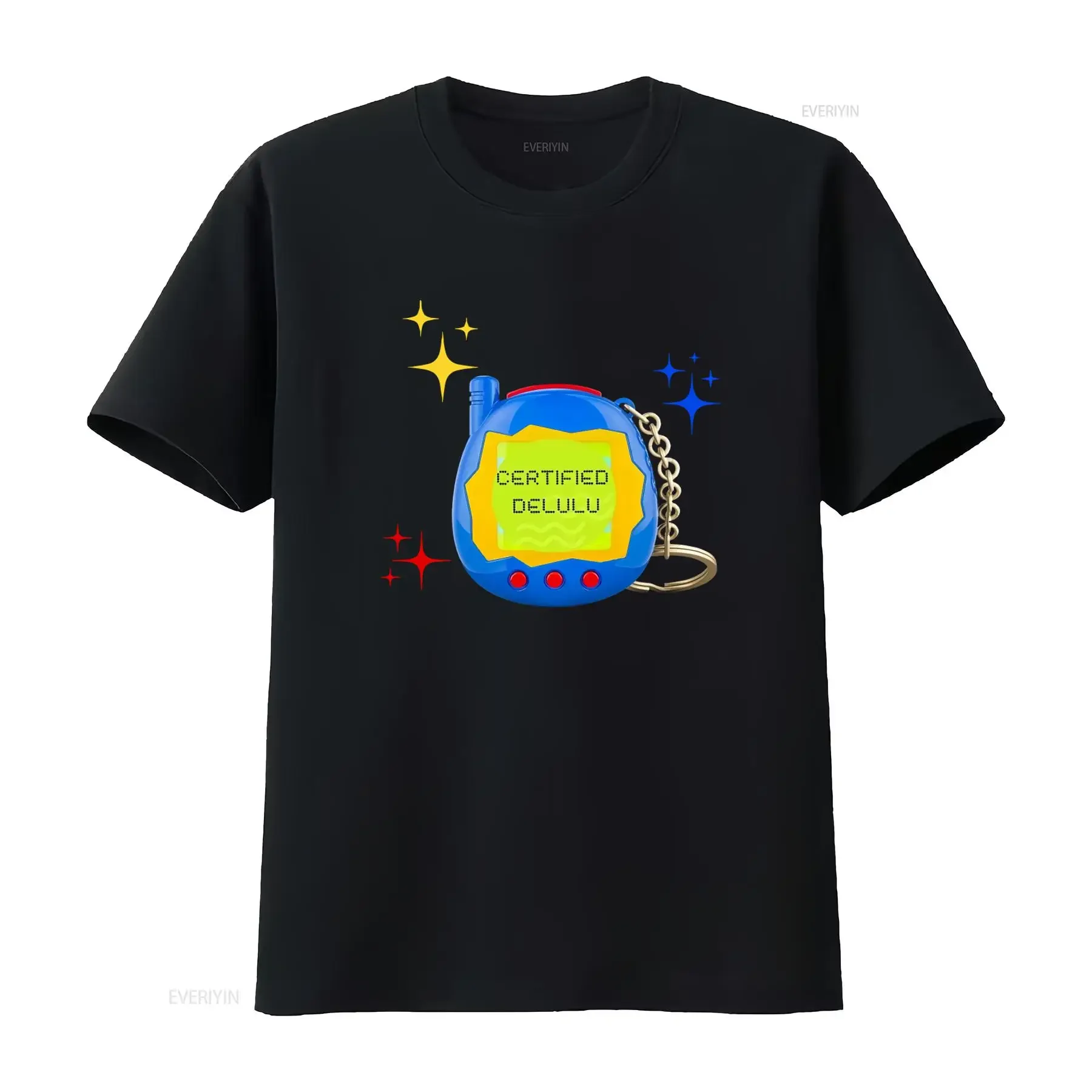 Tamagotchi Certified Delulu Kidcore Y2K 90s Retro Emo Scenecore Weirdcore Whimsigoth Clowncore Agere T Shirt vintage Washed