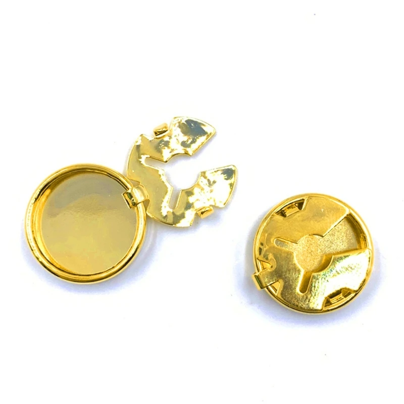 10pc Fashion Brass Round Cufflinks Button Covers Round Cuff Links Brass Material Dropship