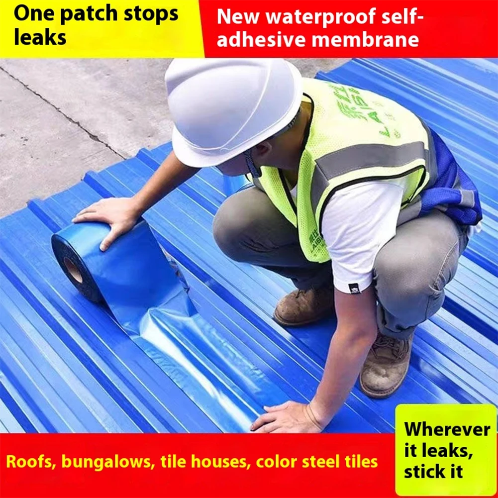 Roof Waterproof Tape Strong Adhesion Roof Repair Tape 10M Heat Insulated Sealing Tape Anti Crack Fix Tape for Wall Roof