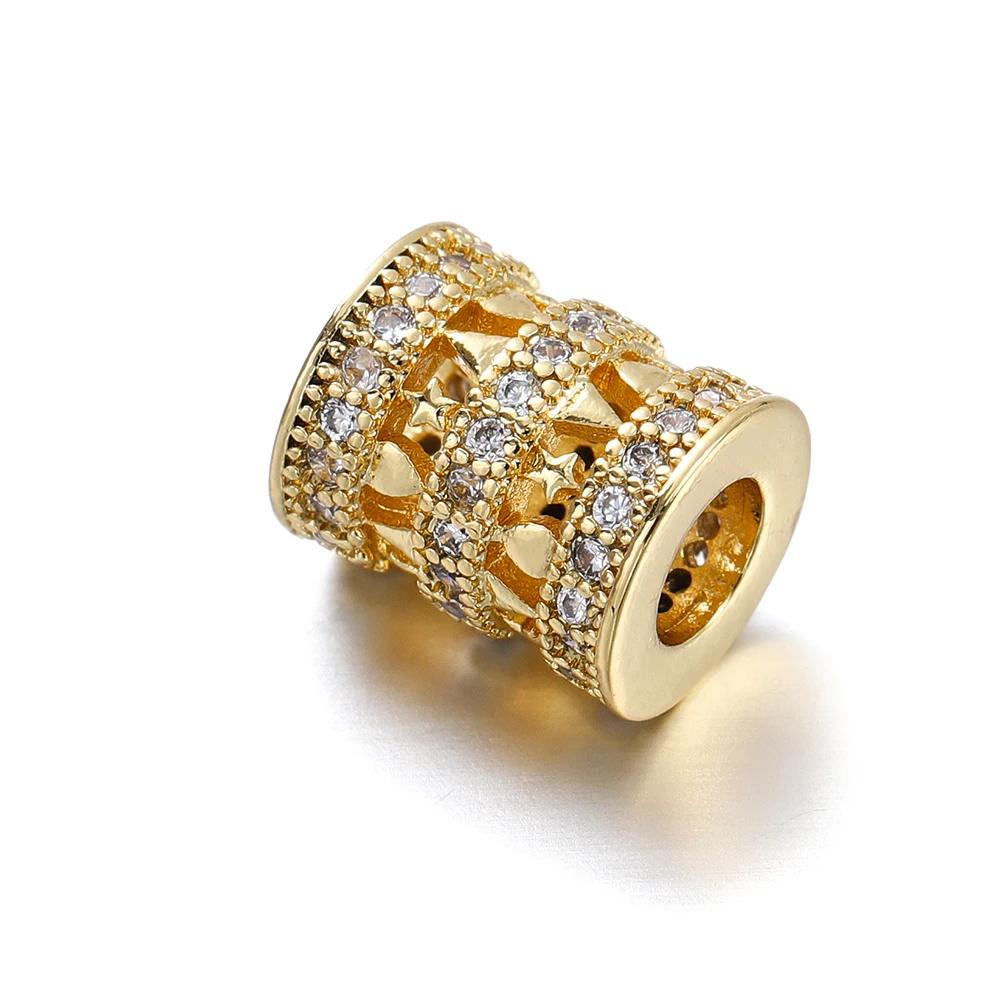 

18K Gold Color Brass Spacer Beads Bracelet Beads Jewelry Making Supplies Diy Necklaces Earrings Bracelets Findings Accessories