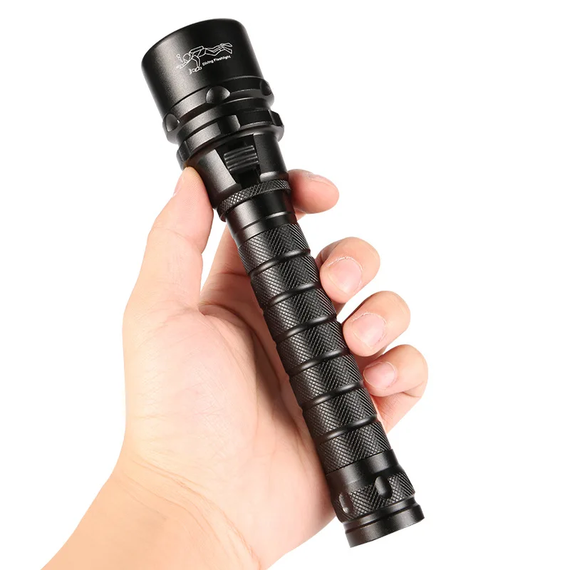 3LED High-Power Flashlight T6 Waterproof and Amphibious Rechargeable L2 Focus IPX8 Professional Diving Photography Flashlight